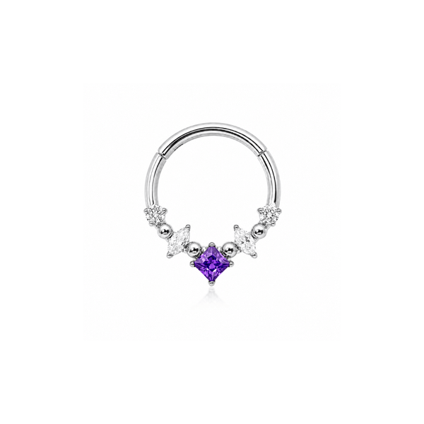 Piercing Daith Aurora Amethyst Gold | Pratinhas