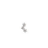 Piercing Tragus 3 Flores em Titânio | Pratinhas