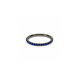 Piercing Articulado Zircônia Azul Escuro cravejada 8mm | Pratinhas