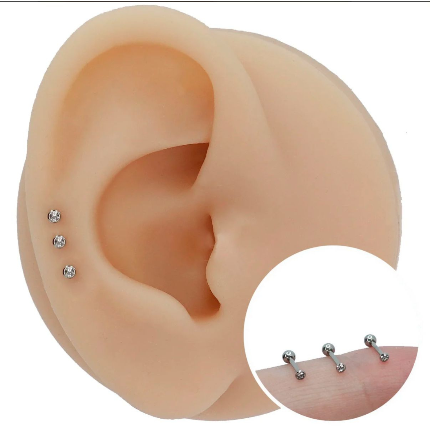 Piercing Trio Australiano Pontos de Luz em Titânio | Pratinhas
