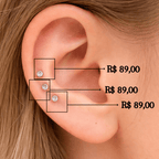 Piercing Trio Australiano Pontos de Luz em Titânio | Pratinhas