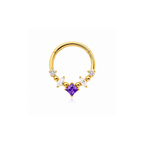 Piercing Daith Aurora Amethyst Gold | Pratinhas