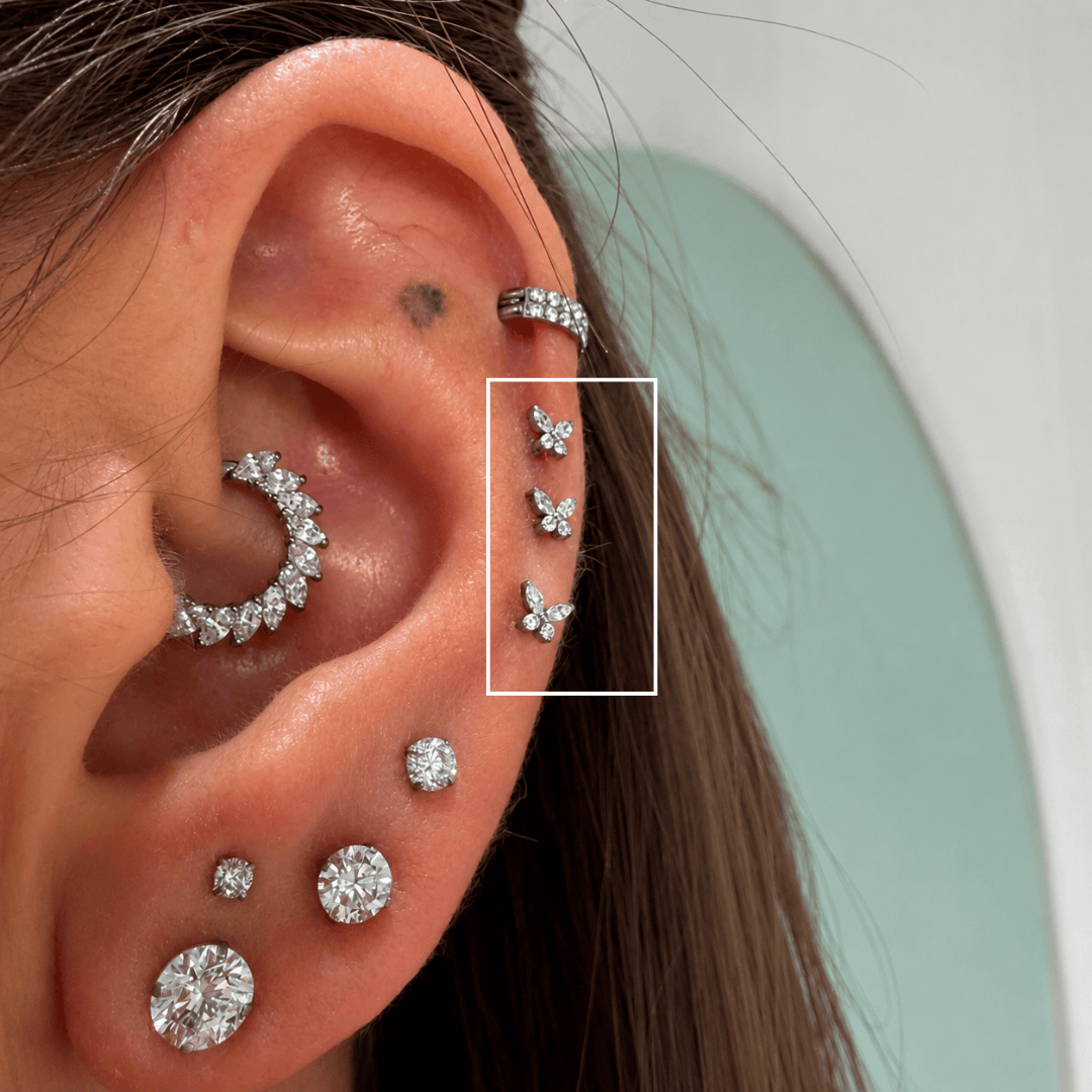 Piercing Australiano Borboleta Natural 5mm | Pratinhas