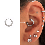 Piercing Daith Crystal Titânio Natural | Pratinhas