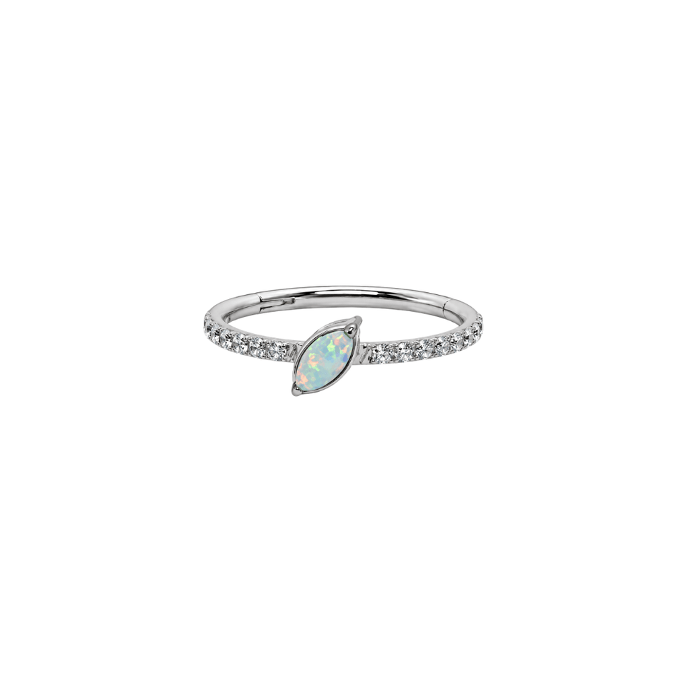Piercing Zircônias cravejadas Daith Natural | Pratinhas