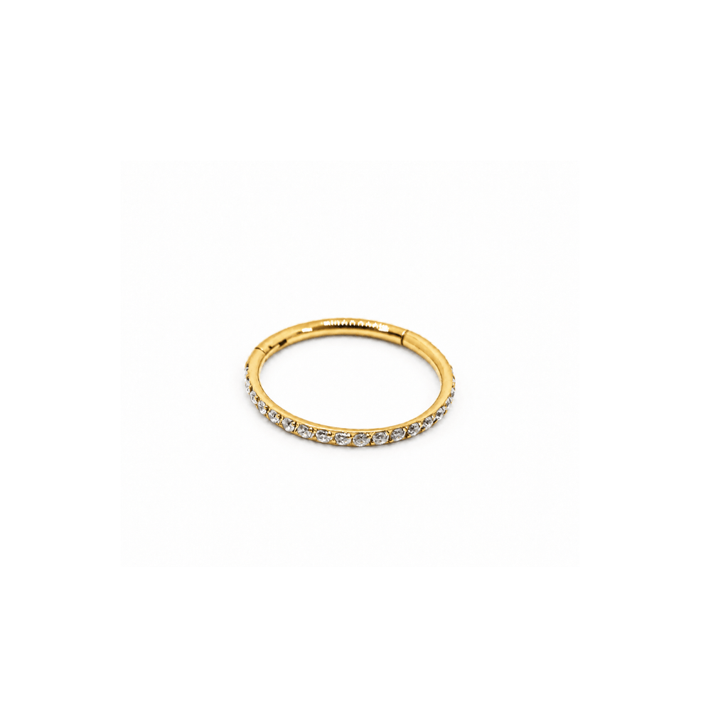 Piercing Argola Clicker Para Nariz em Titânio 0.8 Zircônias | Pratinhas