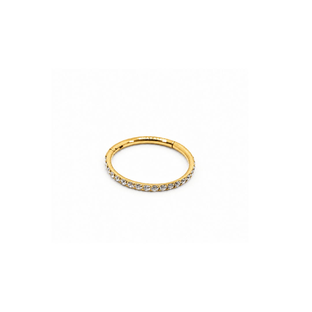 Piercing Argola Clicker Para Nariz em Titânio 0.8 Zircônias | Pratinhas