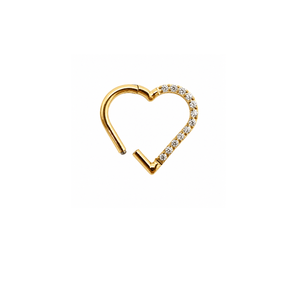 Piercing Daith Coração Titânio | Pratinhas