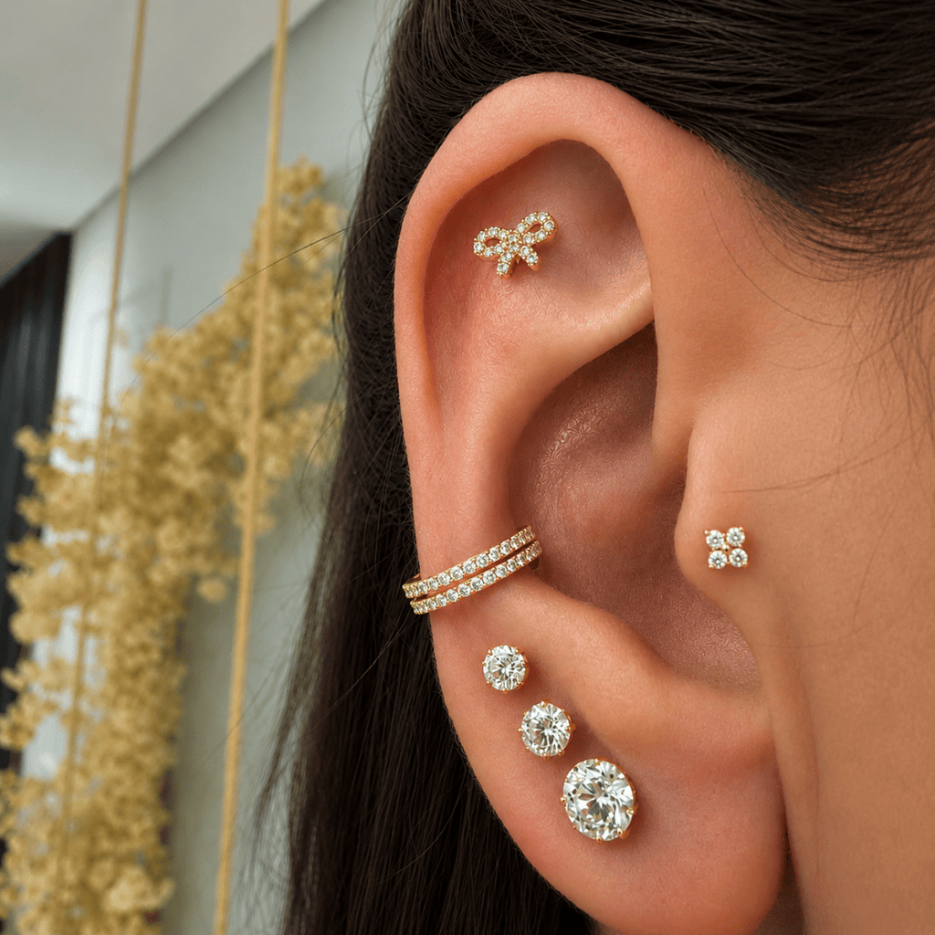 Piercing 2 Fileiras Titânio | Pratinhas