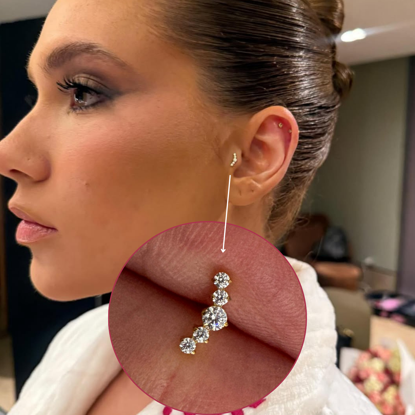 Piercing Virginia em titânio - Pratinhas