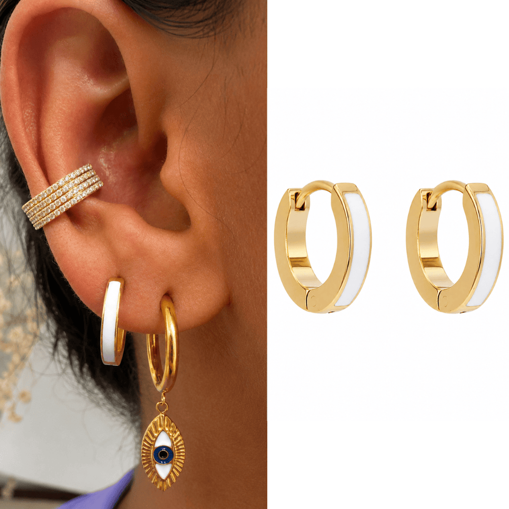 Brinco Santorini Titânio Gold | Pratinhas