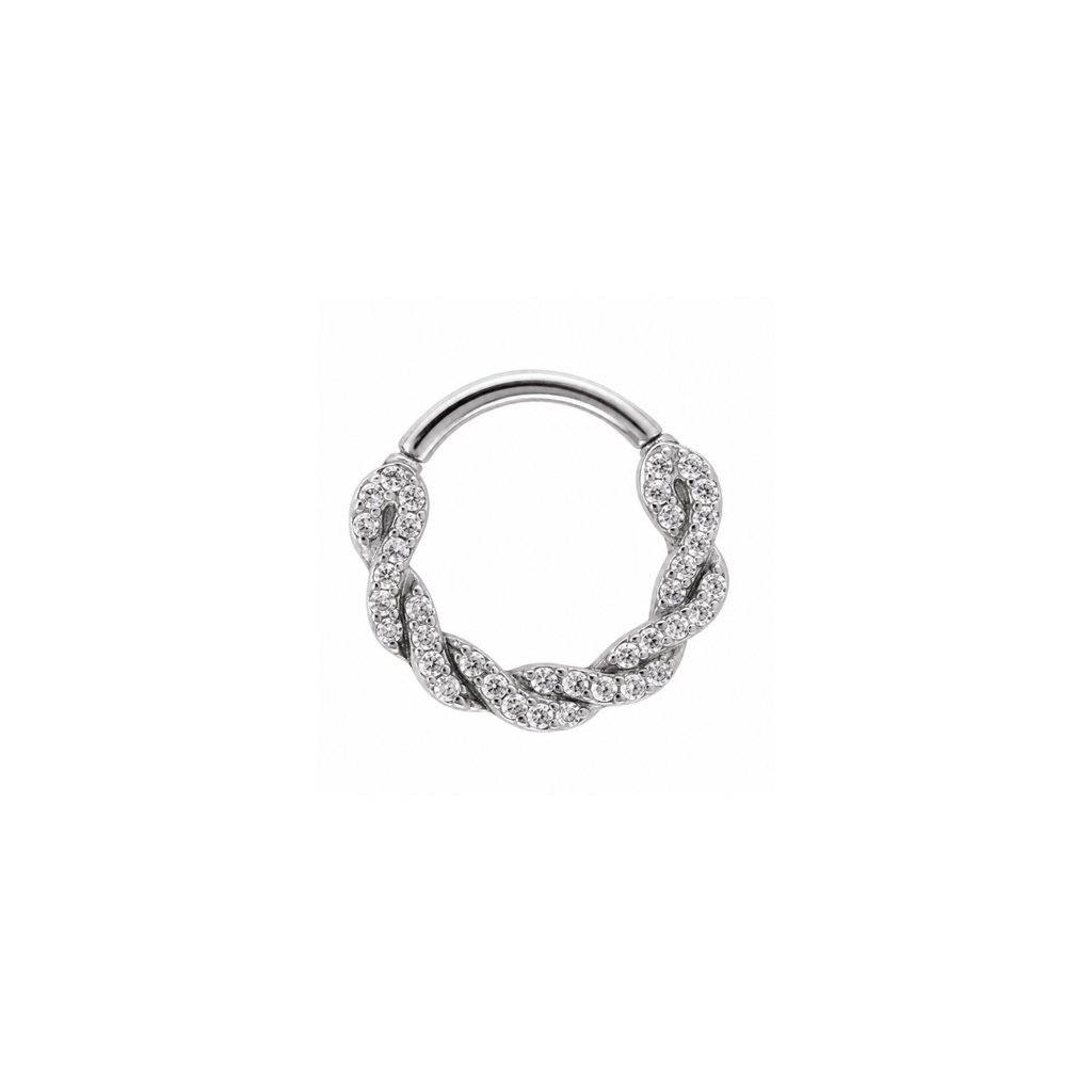 Piercing Daith Crystal Titânio Natural | Pratinhas