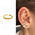 Piercing Helix Celeste Gold Titânio 7mm e 11mm | Pratinhas