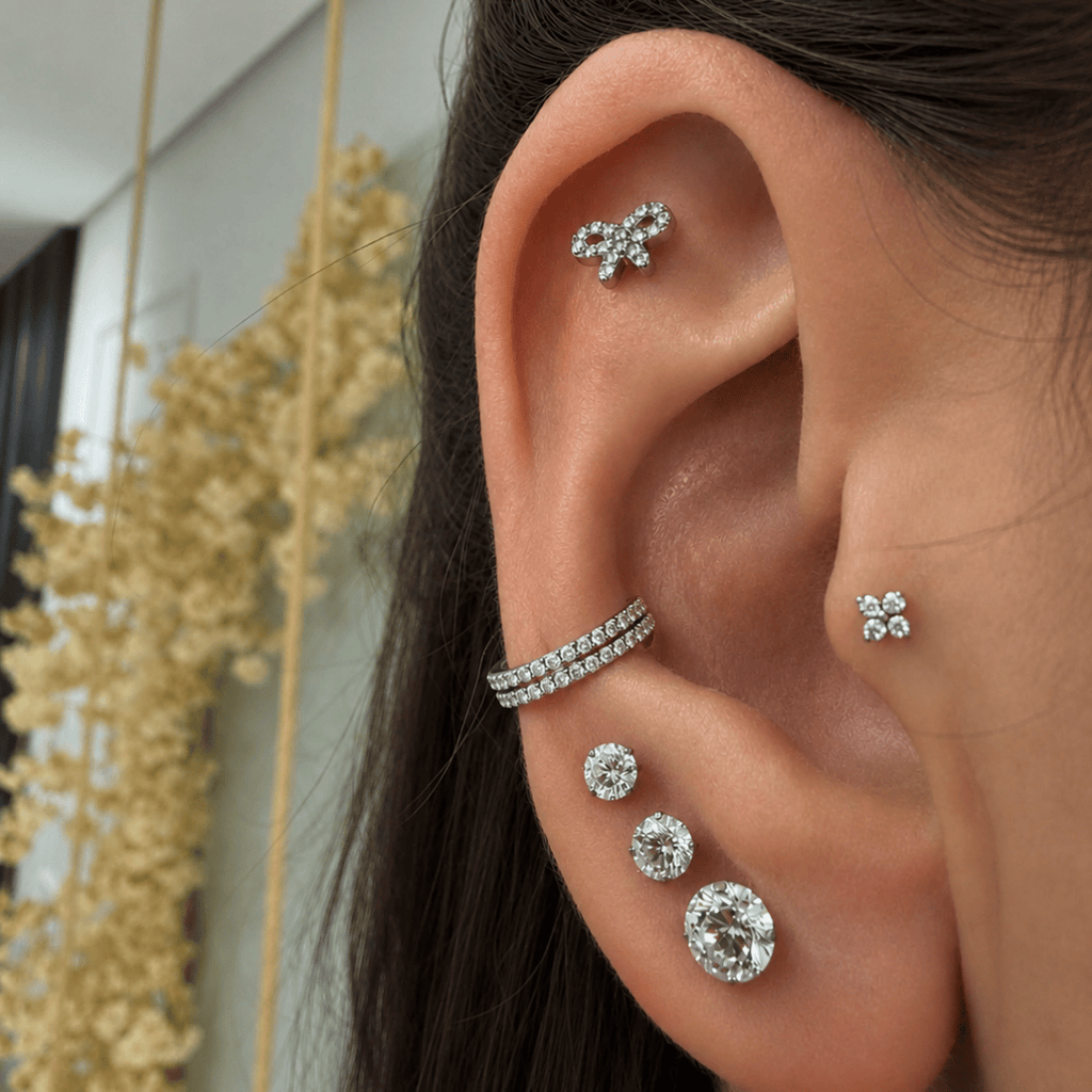 Piercing 2 Fileiras Titânio | Pratinhas