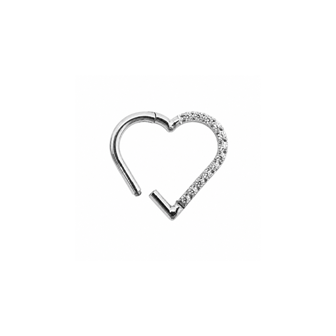 Piercing Daith Coração Titânio | Pratinhas
