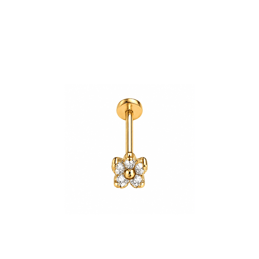 Piercing Australiano Flor 2mm | Pratinhas