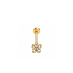 Piercing Australiano Flor 2mm | Pratinhas