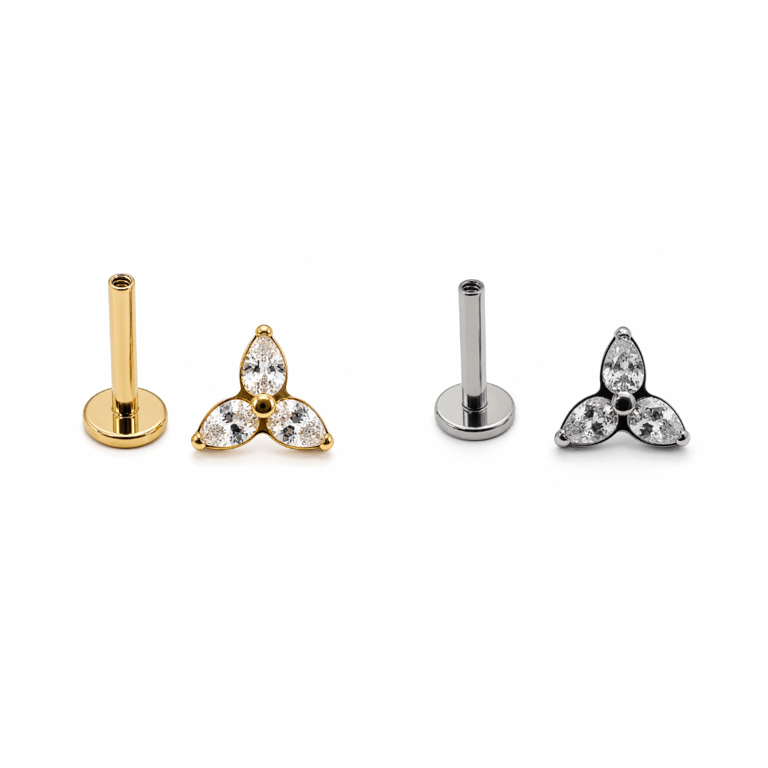 Piercing Trevo Crystal | Pratinhas