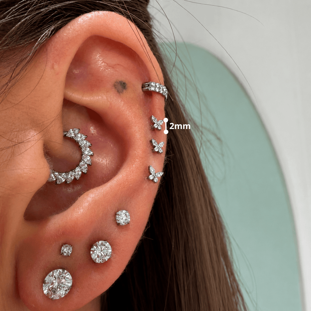 Piercing Australiano Borboleta Natural 5mm | Pratinhas