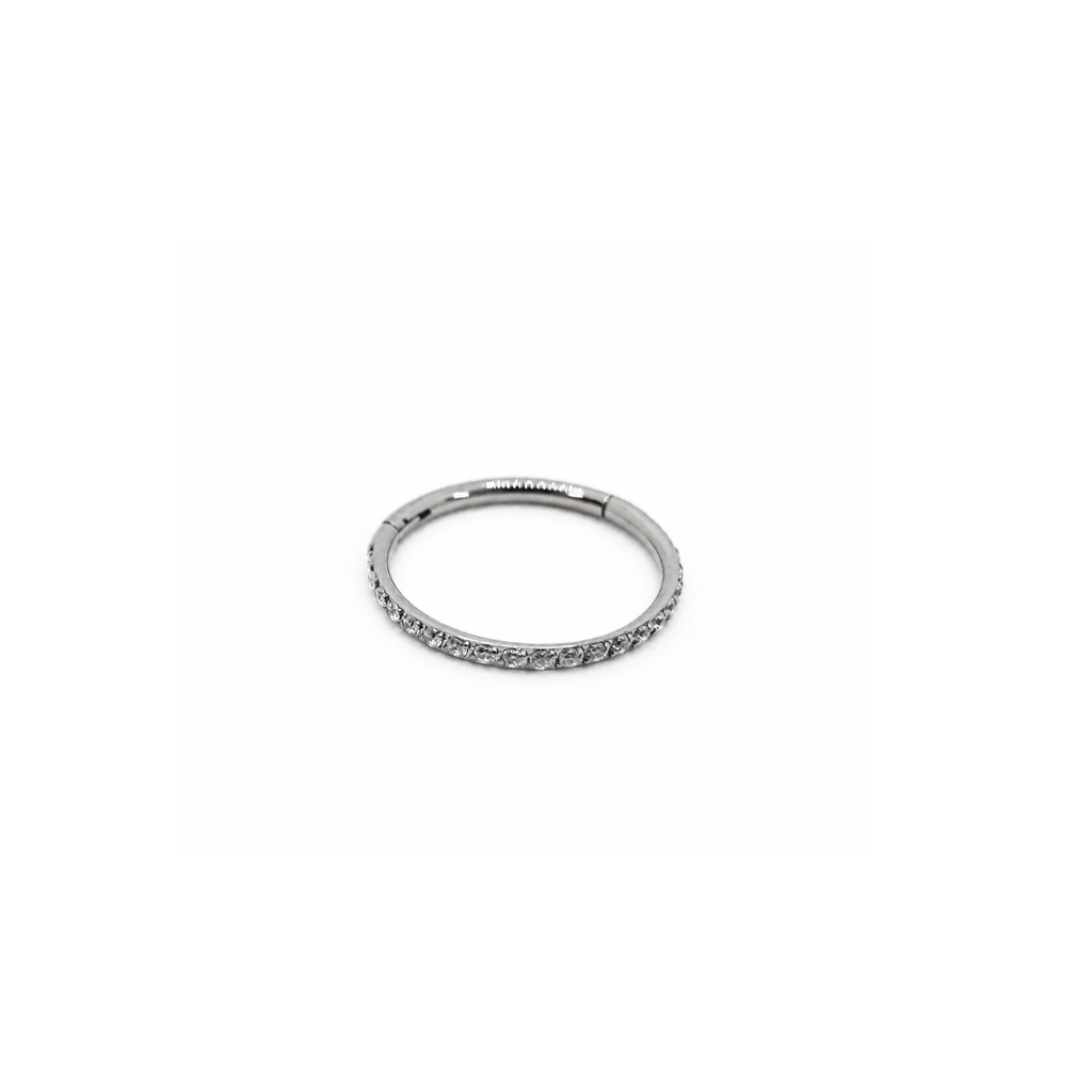 Piercing Argola Clicker Para Nariz em Titânio 0.8 Zircônias | Pratinhas