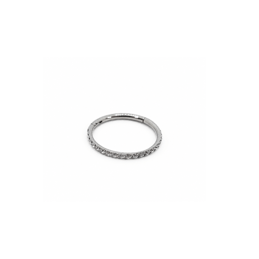 Piercing Argola Clicker Para Nariz em Titânio 0.8 Zircônias | Pratinhas