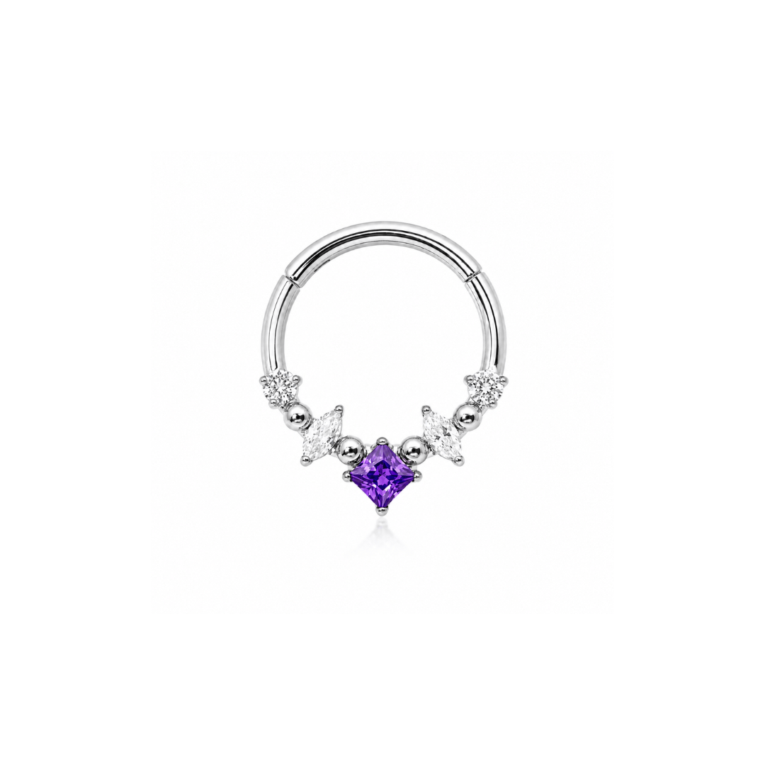 Piercing Daith Aurora Amethyst Gold | Pratinhas
