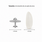 Piercing Avião em Titânio | Pratinhas