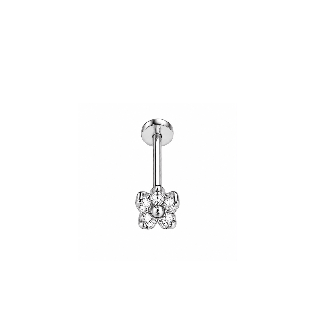Piercing Australiano Flor 2mm | Pratinhas