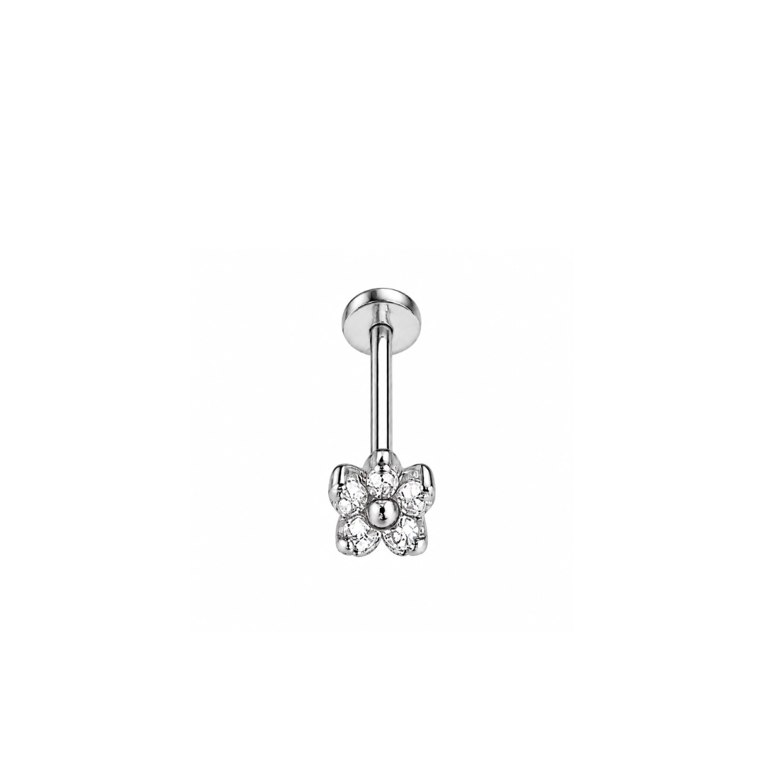 Piercing Australiano Flor 2mm | Pratinhas