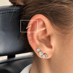 Piercing Helix Celeste Gold Titânio 7mm e 11mm | Pratinhas