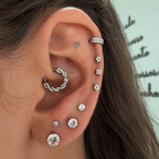 Piercing Australiano Flor 2mm | Pratinhas