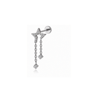 Piercing Titânio Estrela Cadente Em Titânio | Pratinhas