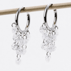 Argola Chuva de Zircônias em Titânio | Pratinhas