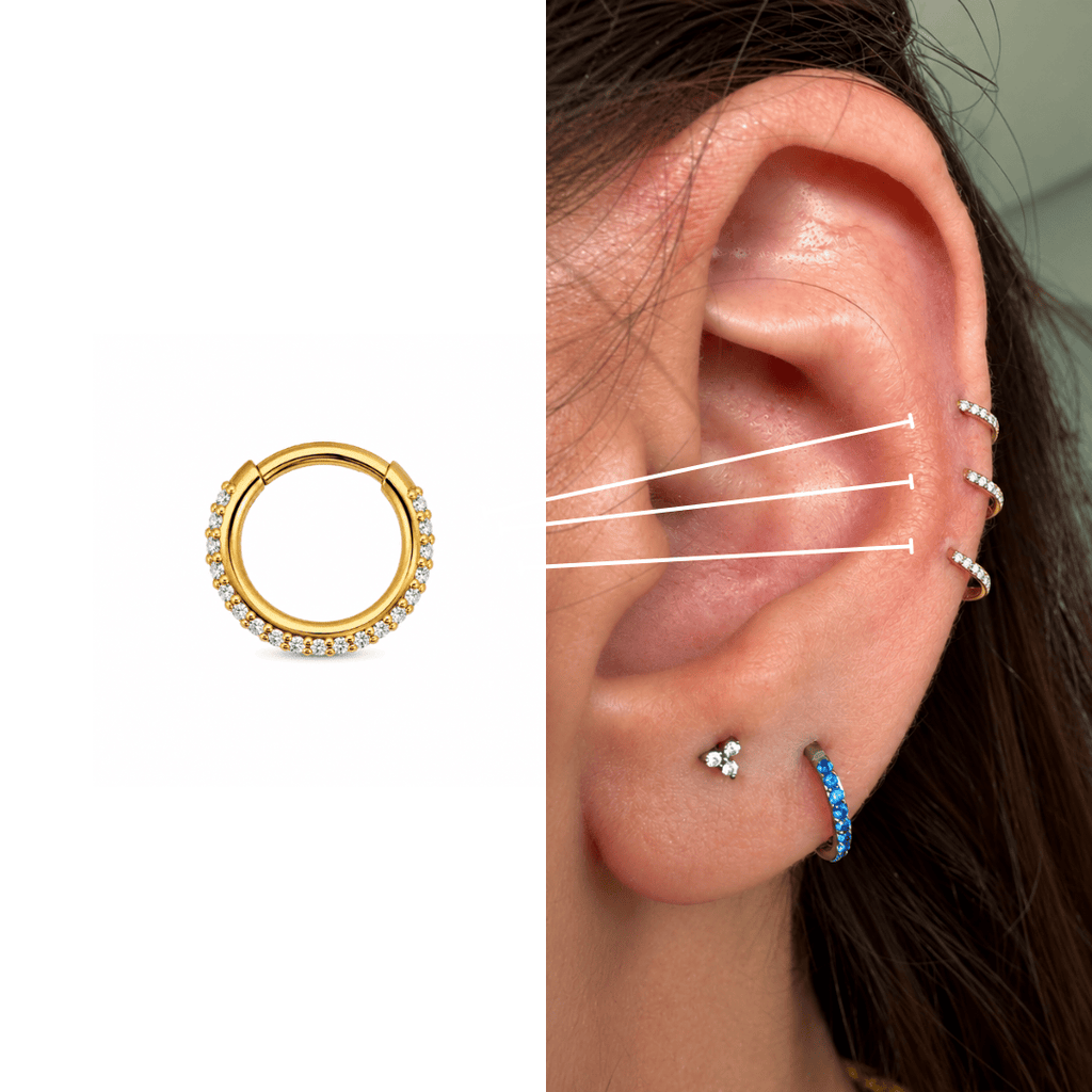 Piercing Australiano Monumental em Titânio 5mm | Pratinhas