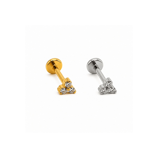 Piercing Australiano Trinity em Titânio | Pratinhas