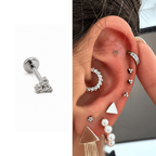 Piercing Australiano Trinity em Titânio | Pratinhas
