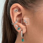 Piercing 3 Flores em Titânio | Pratinhas
