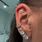 Piercing Coração Titânio Cravejado | Pratinhas