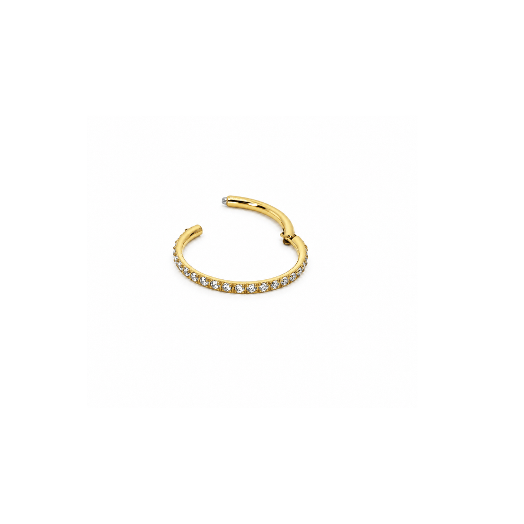 Piercing Argola Clicker Para Nariz em Titânio 0.8 Zircônias | Pratinhas