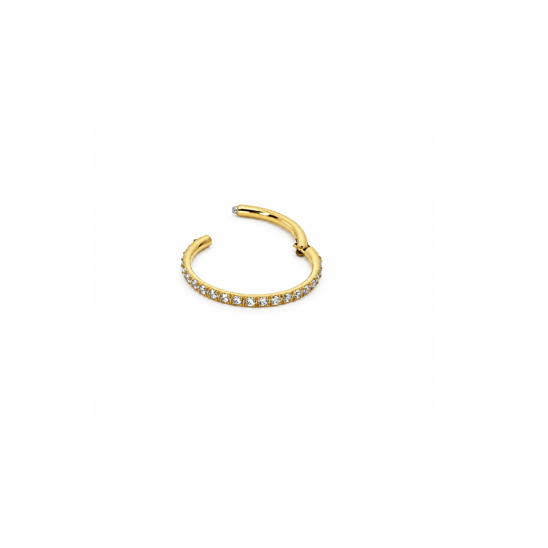 Piercing Argola Clicker Para Nariz em Titânio 0.8 Zircônias | Pratinhas