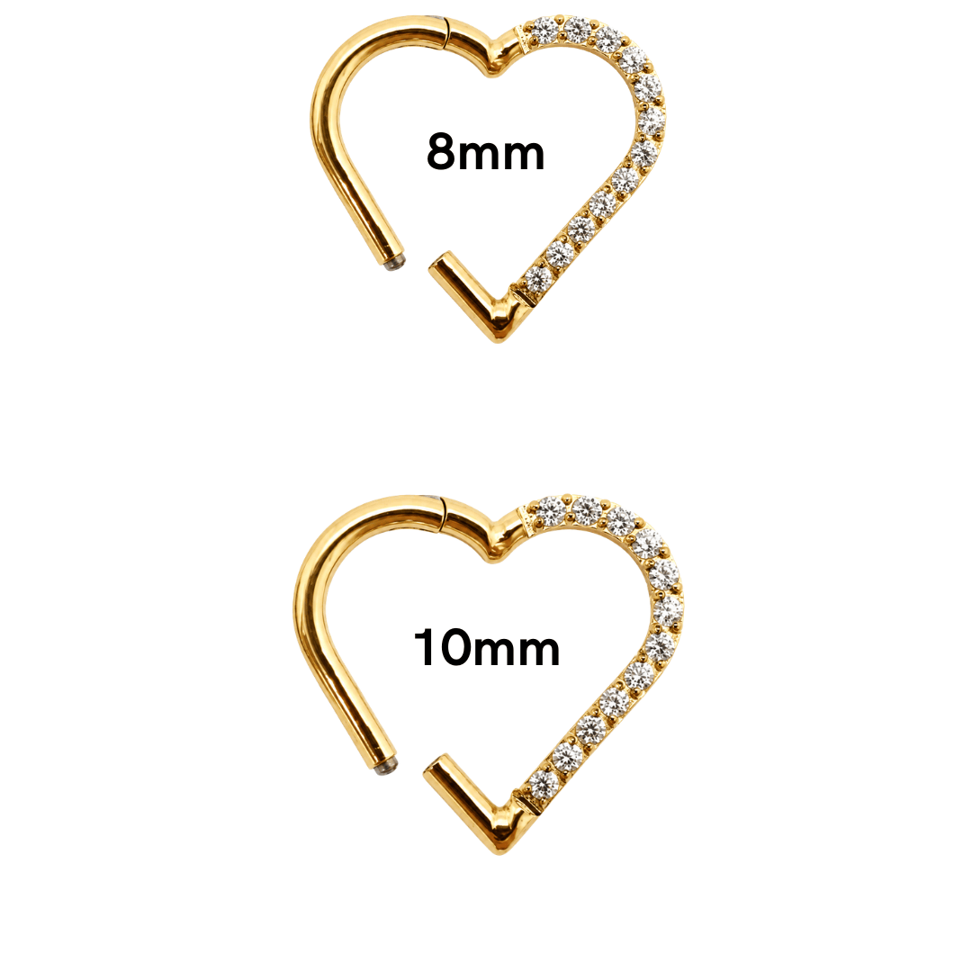 Piercing Daith Coração Titânio | Pratinhas