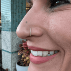 Piercing Argola Clicker Para Nariz em Titânio 0.8 Zircônias | Pratinhas