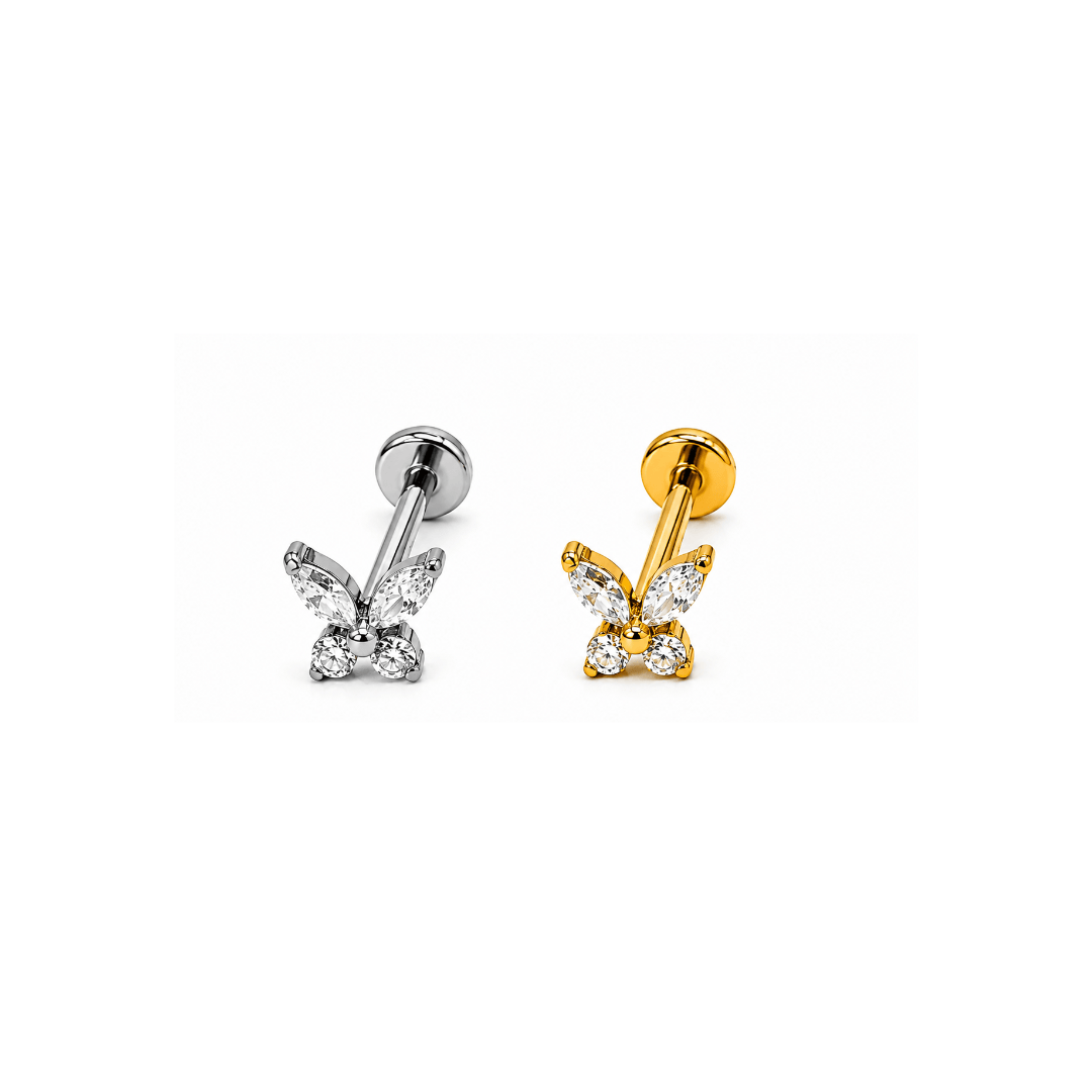 Piercing Australiano Borboleta Natural 5mm | Pratinhas