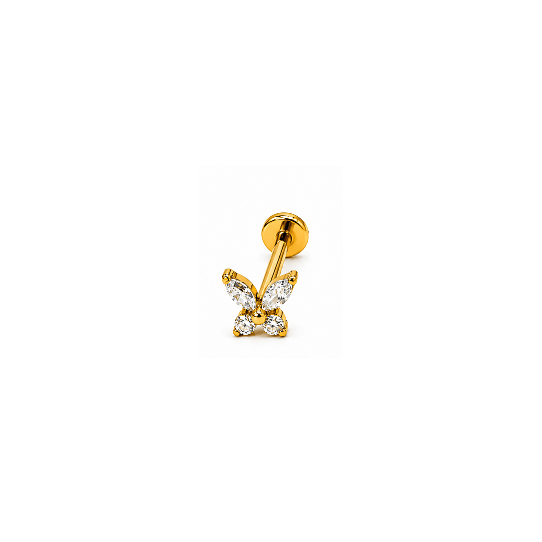 Piercing Australiano Borboleta Natural 5mm | Pratinhas