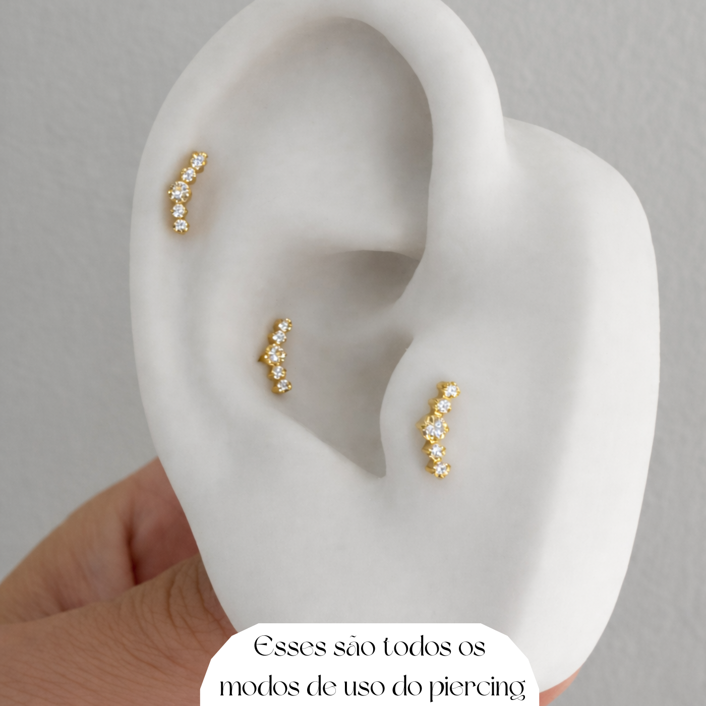 Piercing Virginia em titânio - Pratinhas