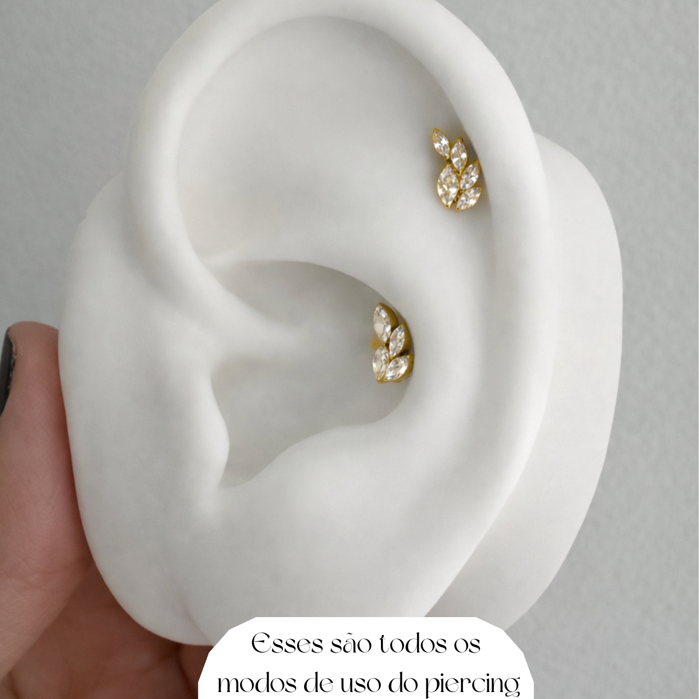 Piercing Lumière Ramo Titânio Pratinhas