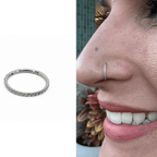 Piercing Argola Clicker Para Nariz em Titânio 0.8 Zircônias | Pratinhas