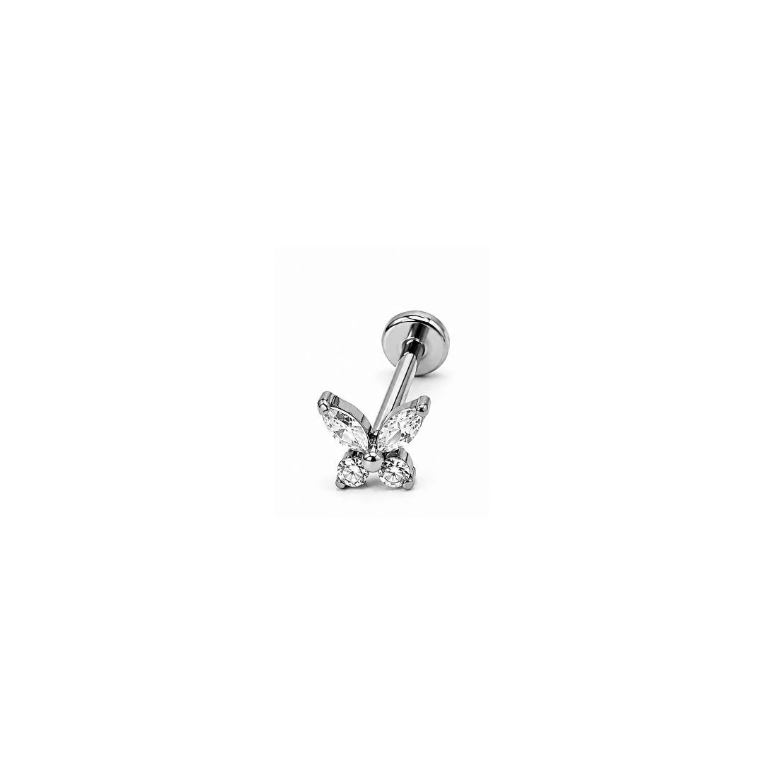 Piercing Australiano Borboleta Natural 5mm | Pratinhas