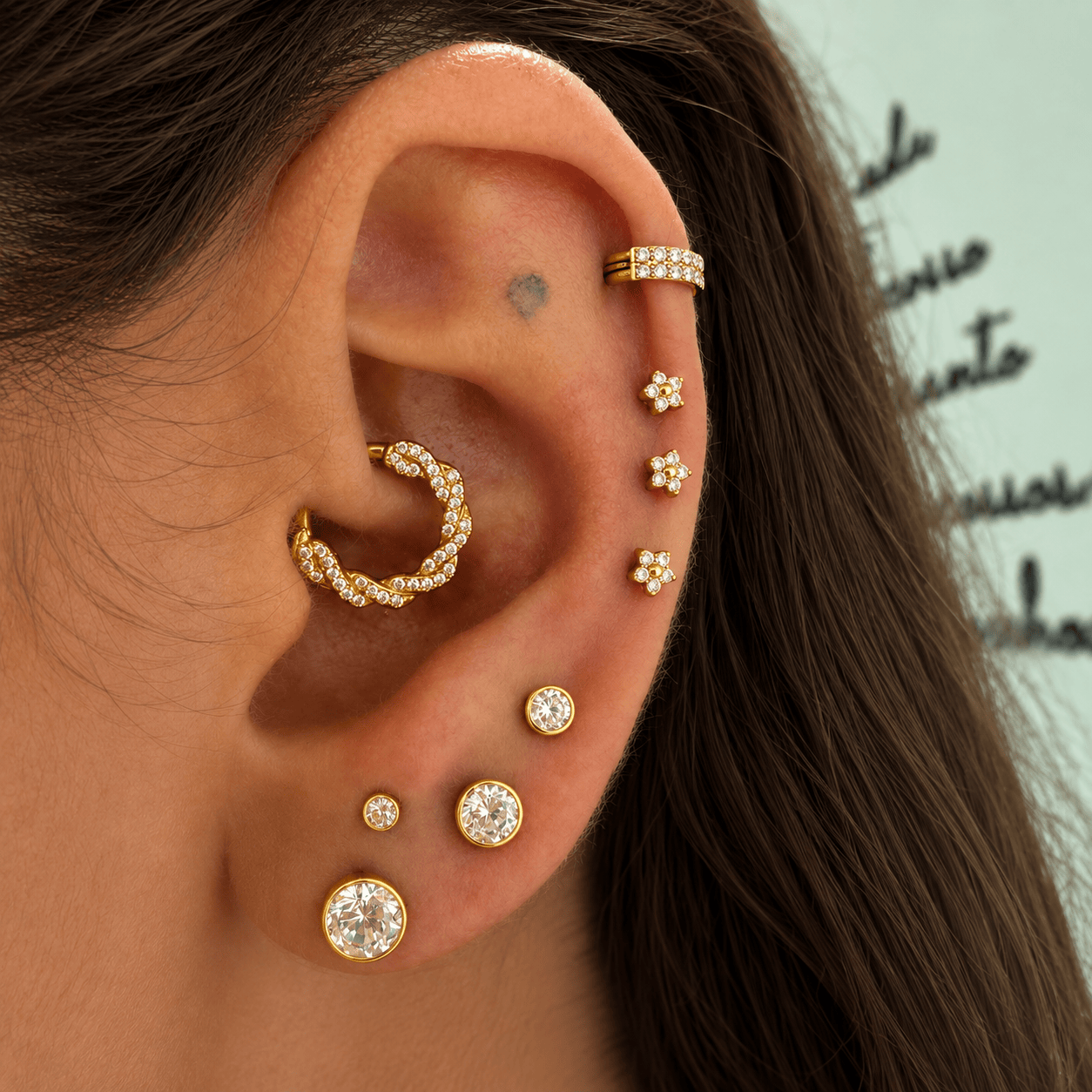Piercing Australiano Flor 2mm | Pratinhas
