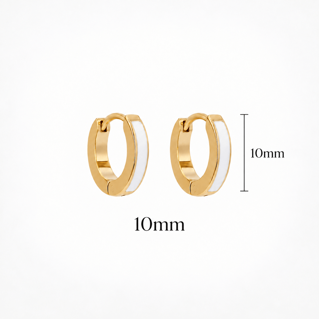 Brinco Santorini Titânio Gold 10mm | Pratinhas